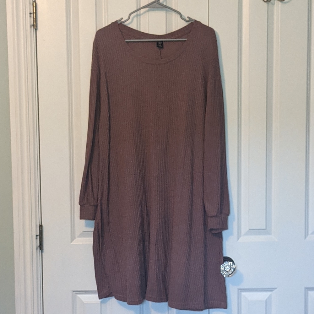 Maroon sweater swing dress